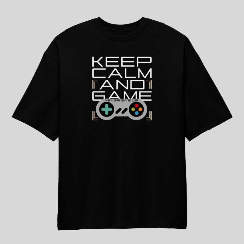 Keep Calm And Game Oversized T-Shirt