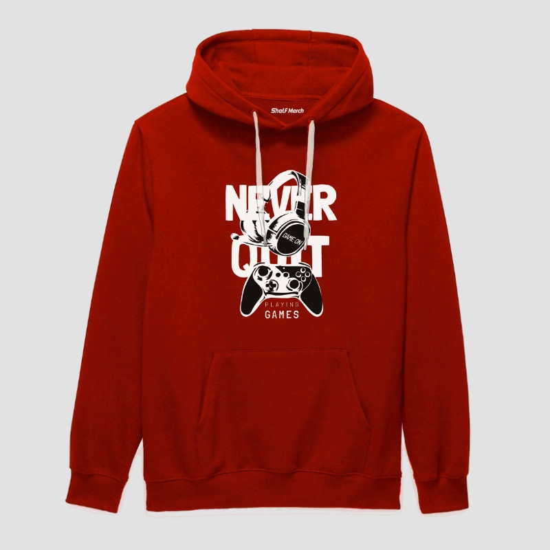 Never Quit Game On Hoodie